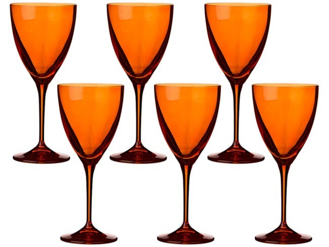 Набор бокалов для вина из 6 шт. "kate" 250 мл.высота=19 см. (кор=8набор.) Bohemia Crystal (674-570)