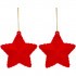 Набор декоративных изделий "звезда" из 2-х шт. велюр цвет:красный диаметр=7,5 см (мал-36 наб./кор=28 Lefard (866-115)