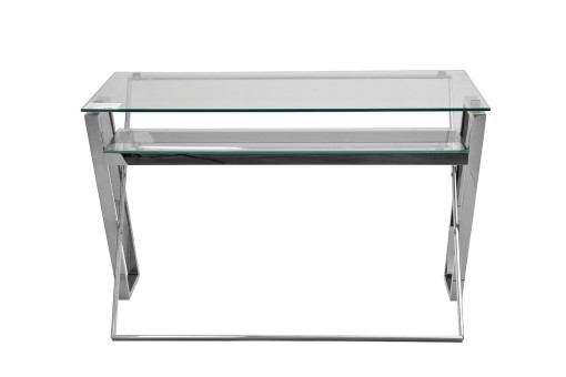 Стол письменный стекло прозр/хром 120*60*78см (TT-00011615)