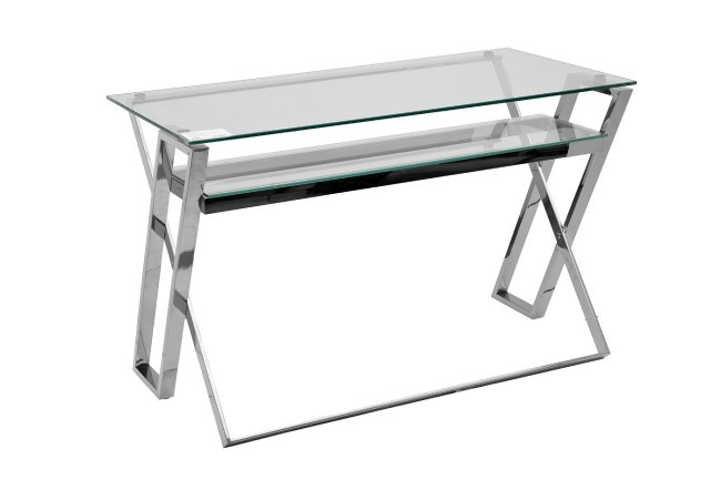 Стол письменный стекло прозр/хром 120*60*78см (TT-00011615)