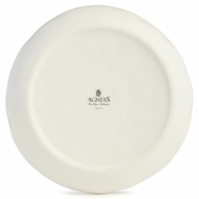 Тарелка закусочная agness "с новым годом!" 17*3 см Agness (358-2336)