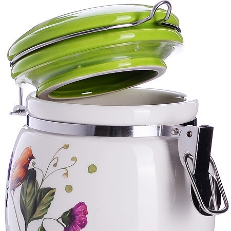 Банка для сыпучих 700мл Птичка дол/металл LR (26605)