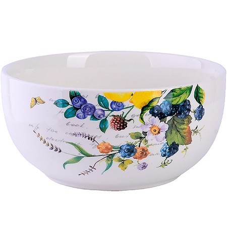 Супница керамическая 750мл Лесные ягоды с лимонами доломит LR (60142) Супница керамическая 750мл Лесные ягоды с лимонами доломит LR (60142)