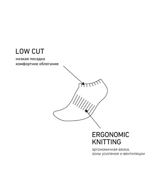 Носки низкие JOGEL ESSENTIAL Short Casual Socks, меланжевый, 2 пары (1759246)