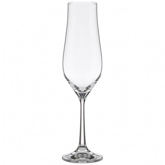 Набор бокалов для шампанского 170ml из 6 штук "tulipa" высота=23 см. Bohemia Crystal (674-761)
