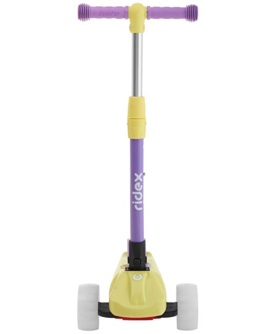 БЕЗ УПАКОВКИ Самокат 3-х колесный Juicy R, 120/80 мм, желтый/фиолетовый (2106806) БЕЗ УПАКОВКИ Самокат 3-х колесный Juicy R, 120/80 мм, желтый/фиолетовый (2106806)