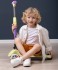 БЕЗ УПАКОВКИ Самокат 3-х колесный Juicy R, 120/80 мм, желтый/фиолетовый (2106806)