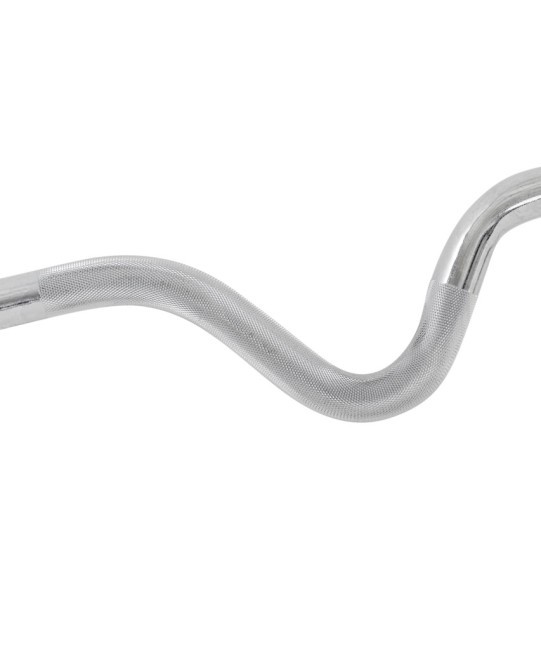 Гриф для штанги STARFIT BB-102 W-образный, d=25 мм, металлический, с металлическими замками, хром, 120 см (1484386)