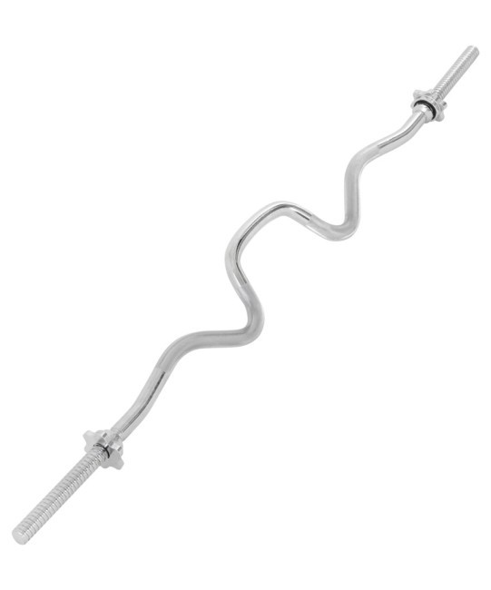 Гриф для штанги STARFIT BB-102 W-образный, d=25 мм, металлический, с металлическими замками, хром, 120 см (1484386)