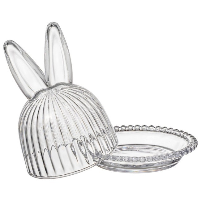 Блюдо сервировочное с крышкой "rabbit family" 14*14*16 см Lefard (302-106)