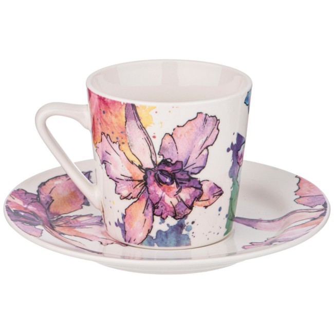 Чайная пара "орхидея" 250 мл 16,*16*9см Lefard (482-560)