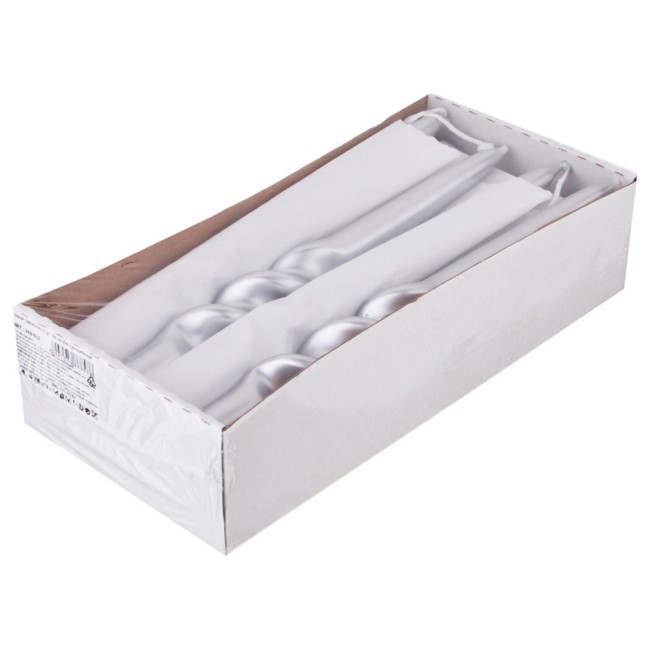 Набор свечей из 8 шт. 23,5/2,2 см. металлик серебряный Adpal (348-632) Набор свечей из 8 шт. 23,5/2,2 см. металлик серебряный Adpal (348-632)