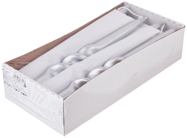 Набор свечей из 8 шт. 23,5/2,2 см. металлик серебряный Adpal (348-632) Набор свечей из 8 шт. 23,5/2,2 см. металлик серебряный Adpal (348-632)