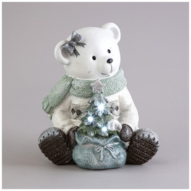 Статуэтка "мишка" с led-подсветкой 17х14,5х19 см Lefard (121-147)