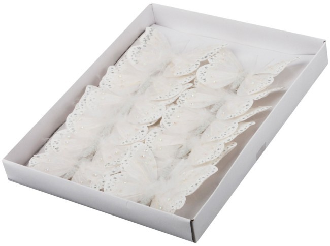 Комплект из 12-ти декоративных изделий на клипсе "бабочки" 10 см. Lefard (241-1905) Комплект из 12-ти декоративных изделий на клипсе "бабочки" 10 см. Lefard (241-1905)