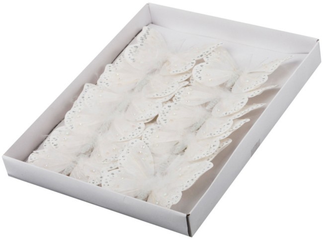 Комплект из 12-ти декоративных изделий на клипсе "бабочки" 10 см. Lefard (241-1905) Комплект из 12-ти декоративных изделий на клипсе "бабочки" 10 см. Lefard (241-1905)