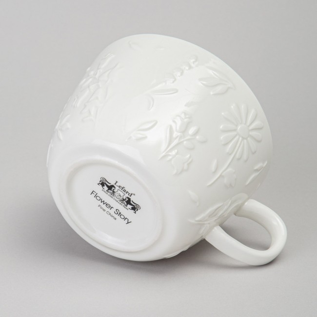 Чайная пара lefard "flowers story" с дерев. блюдцем 450 мл Lefard (474-250)