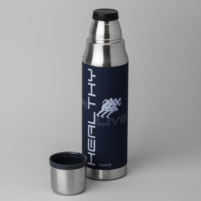 Термос healthy live 1000 мл, колба нерж.сталь 18/10 Agness (798-105)