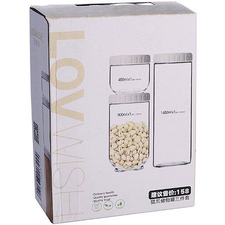Набор 3 банок для сыпучих Lovwish Mayer&Boch (31203) Набор 3 банок для сыпучих Lovwish Mayer&Boch (31203)