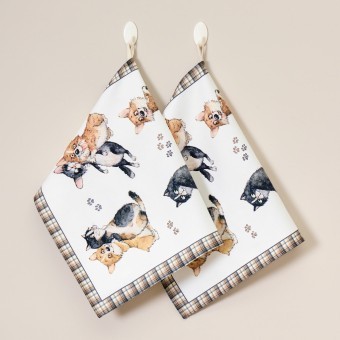 Набор полотенец из 2-х шт  "дружба",40х60см, 100% хлопок, твил Lefard (850-721-61)