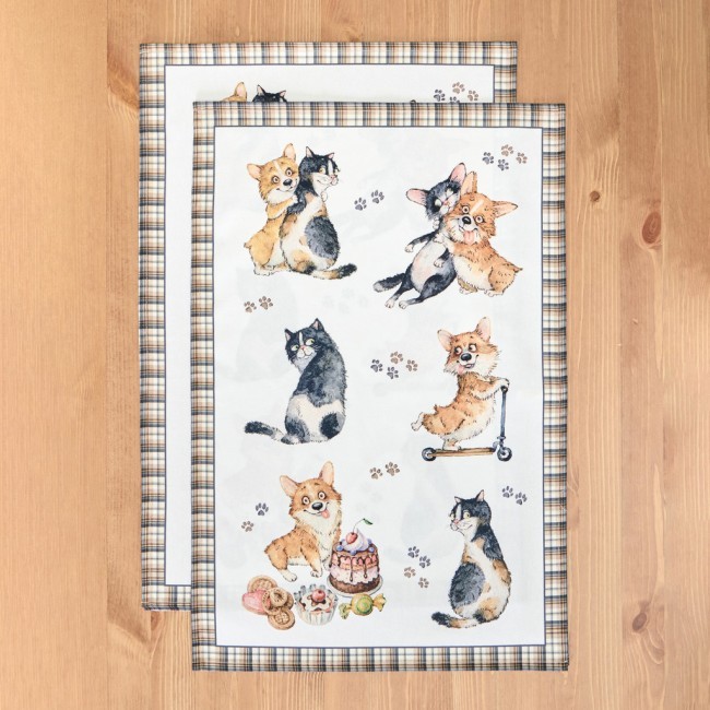 Набор полотенец из 2-х шт  "дружба",40х60см, 100% хлопок, твил Lefard (850-721-61)