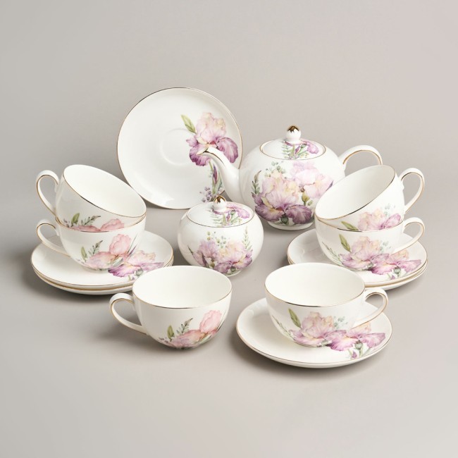 Чайный сервиз lefard "irises" на 6 пер. 14 пр. Lefard (590-611) Чайный сервиз lefard "irises" на 6 пер. 14 пр. Lefard (590-611)