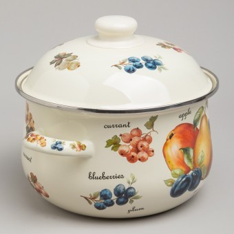 Набор кастрюль agness эмалированных серия "фрукты", 4пр. 1,5л и 2,8л, 16х10см, 20х12см Agness (934-703)