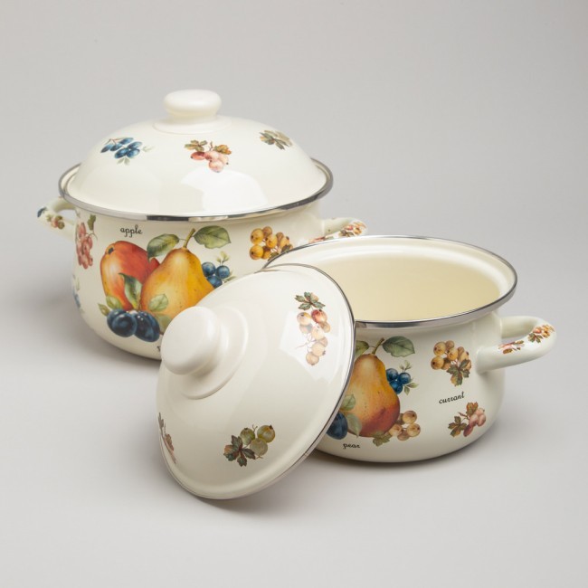 Набор кастрюль agness эмалированных серия "фрукты", 4пр. 1,5л и 2,8л, 16х10см, 20х12см Agness (934-703) Набор кастрюль agness эмалированных серия "фрукты", 4пр. 1,5л и 2,8л, 16х10см, 20х12см Agness (934-703)