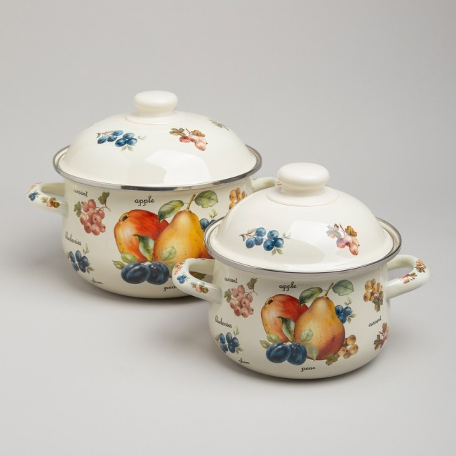 Набор кастрюль agness эмалированных серия "фрукты", 4пр. 1,5л и 2,8л, 16х10см, 20х12см Agness (934-703) Набор кастрюль agness эмалированных серия "фрукты", 4пр. 1,5л и 2,8л, 16х10см, 20х12см Agness (934-703)