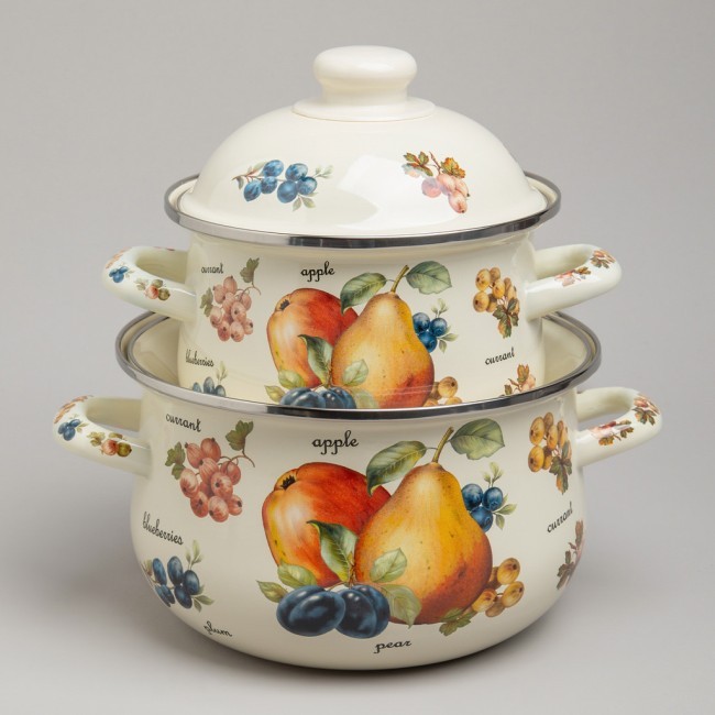 Набор кастрюль agness эмалированных серия "фрукты", 4пр. 1,5л и 2,8л, 16х10см, 20х12см Agness (934-703) Набор кастрюль agness эмалированных серия "фрукты", 4пр. 1,5л и 2,8л, 16х10см, 20х12см Agness (934-703)