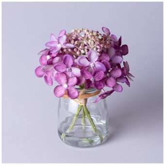 Букет искусственных цветов в круглой вазе высота= 14см Lefard (287-553)