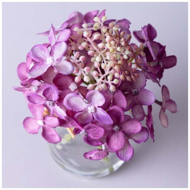 Букет искусственных цветов в круглой вазе высота= 14см Lefard (287-553)