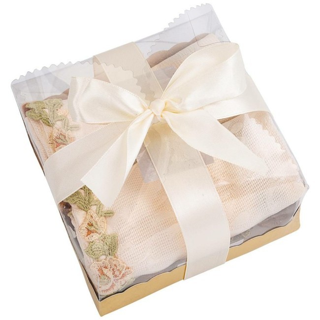 Набор салфеток из 2-х шт "нега",40х40см, 100% пэ, с кружевом, Lefard (850-835-38)