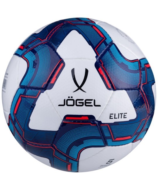Мяч футбольный JÖGEL Elite №5, белый/синий/красный (772485)