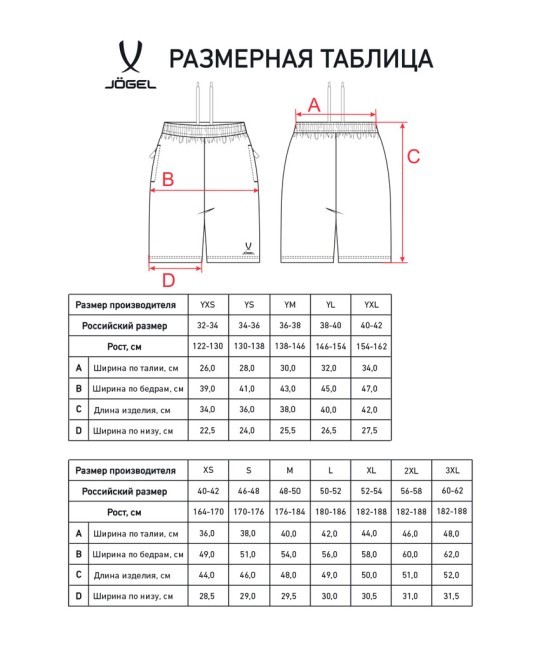 Шорты JÖGEL ESSENTIAL Athlete Shorts, черный (2111455)