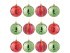 Декоративное изделие:набор шаров "модные завитки красный +зеленый" 12 шт. Lefard (858-031)