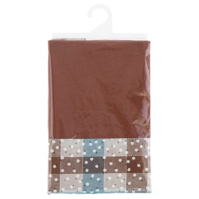 Дорожка на стол  "мокко" ,80х40см,100% хлопок,мокко+клетка, Lefard (850-884-3)