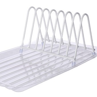 Подставка д/тарелок и досок с поддоном сталь/пластик (АЛТ408)