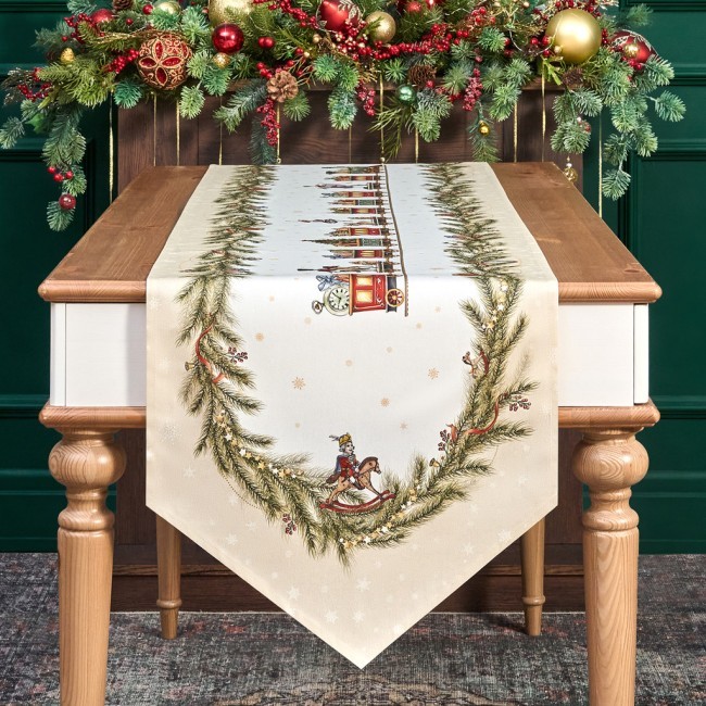 Дорожка на стол "щелкунчик", 45х300см, бежевый, 100% хлопок,твил Lefard (850-757-32)