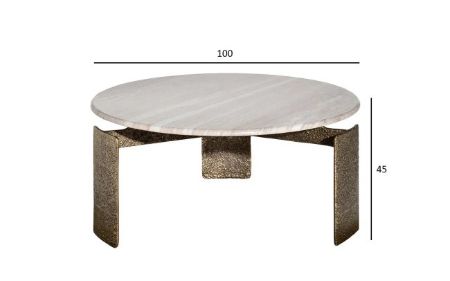 Стол журнальный мраморный d100*45см (TT-00014986)