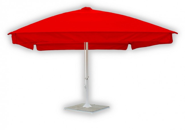 Зонт уличный с воланом Митек 4,0х4.0 м  стальной каркас, с подставкой (52821)