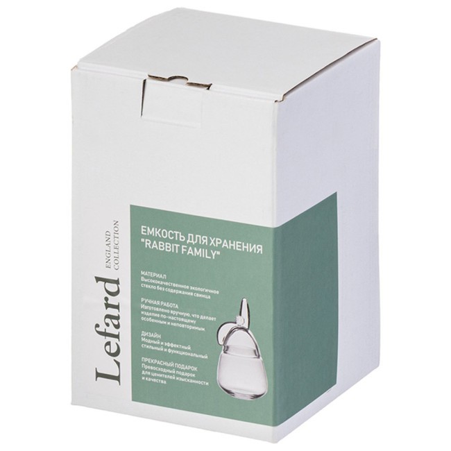 Емкость для хранения "rabbit family" 500 мл/10,4*10,4*19 см Lefard (302-105)