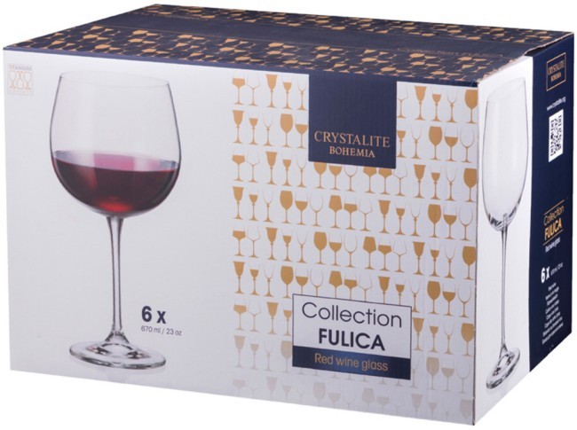 Набор бокалов для вина из 6 шт. "esta/fulica" 670 мл высота=23 см Crystal Bohemia (669-196) Набор бокалов для вина из 6 шт. "esta/fulica" 670 мл высота=23 см Crystal Bohemia (669-196)