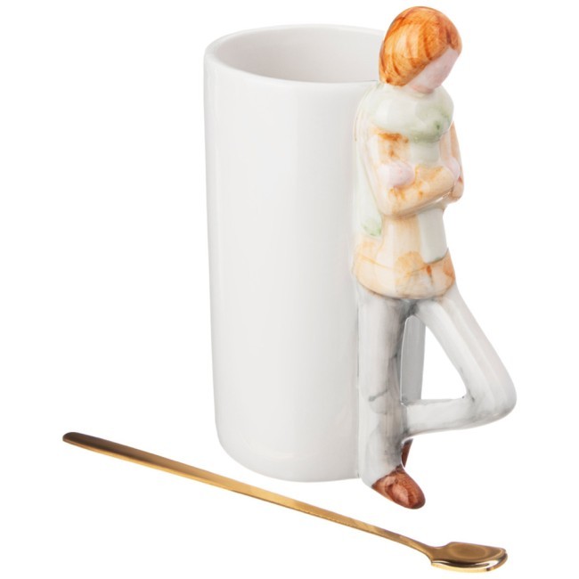 Набор кружек из 2 шт. "влюбленные" 450 мл. с ложками Lefard (149-657)