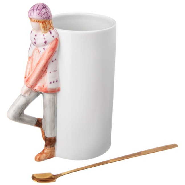 Набор кружек из 2 шт. "влюбленные" 450 мл. с ложками Lefard (149-657)