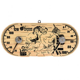 Термометр с гигрометром для бани и сауны Банная станция В парной 18048 (63772)