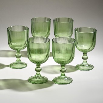 Набор бокалов "simplicity" green 6 шт 370 мл / 16 см Lefard (675-103)
