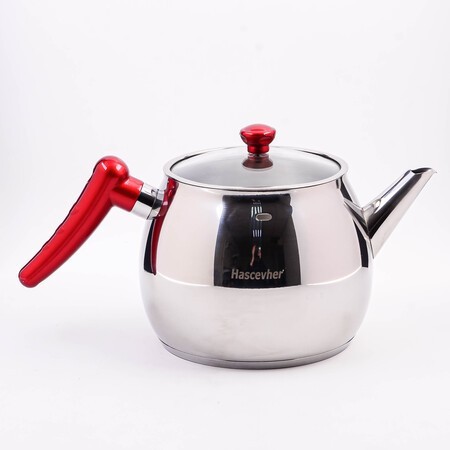 Чайник металлический 2л Hascevher Buse нерж/ст/пласт/стекло (800-301)