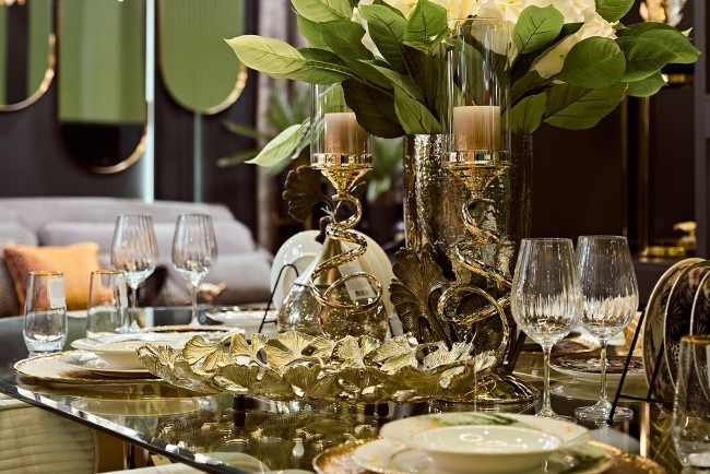 Подсвечник золото 16х16х52 (TT-00001126)