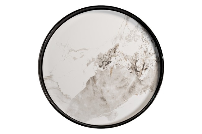 Стол журнальный белый/черный хром 80*80*45см (TT-00015017)